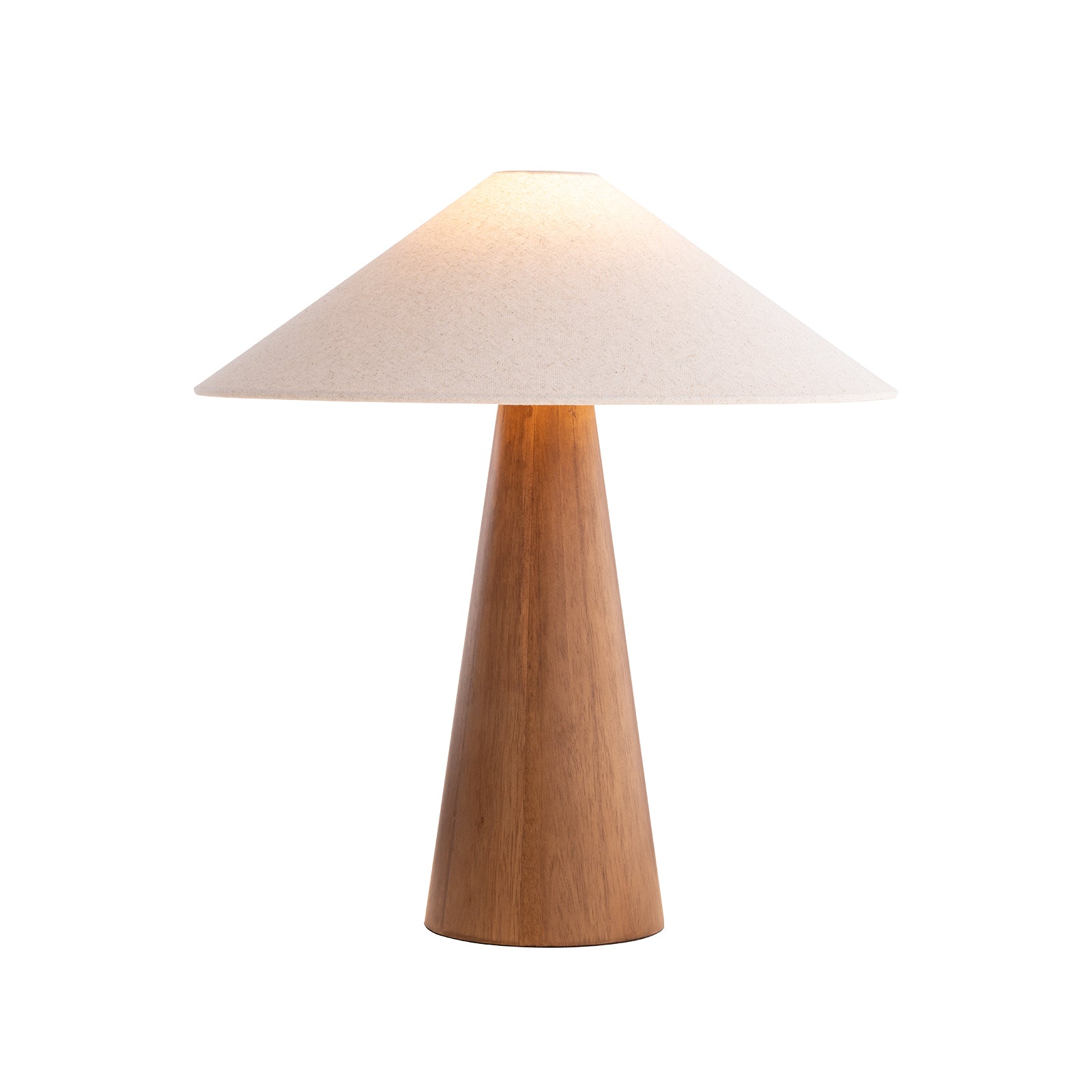 Pyra Table Lamp Walnut & Linen - 1612BRN