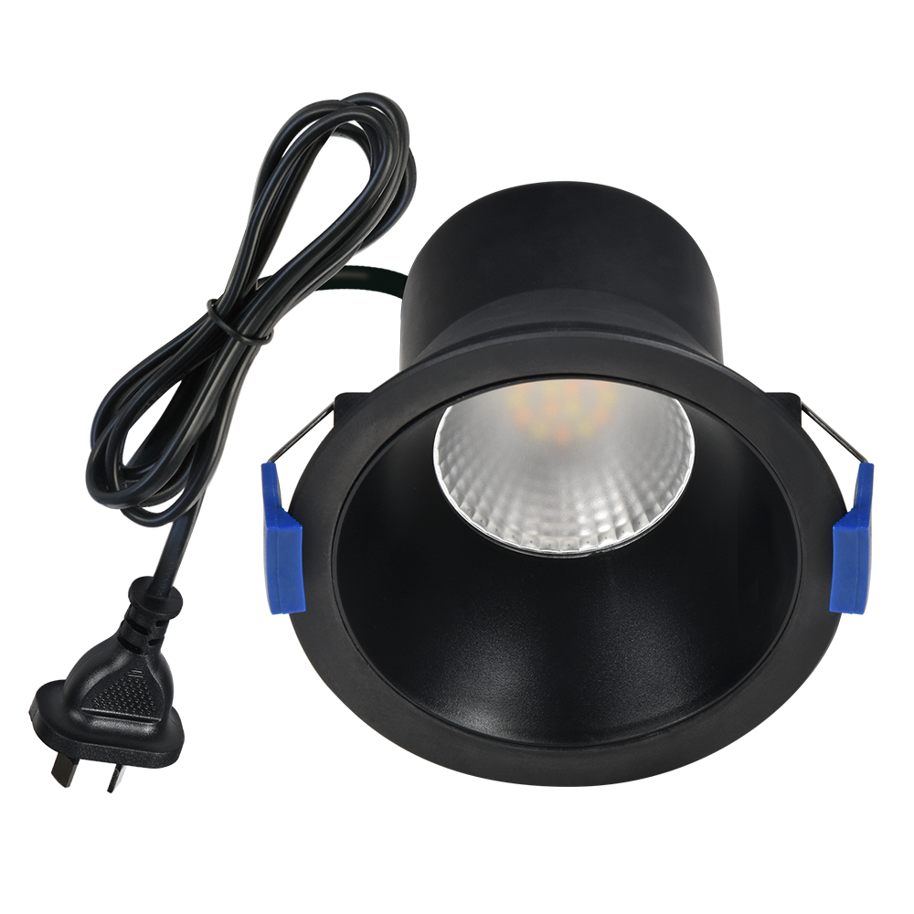 Buy Recessed LED Downlights Australia Marklite Recessed LED Downlight Black Polycarbonate 3CCT - 171014BK