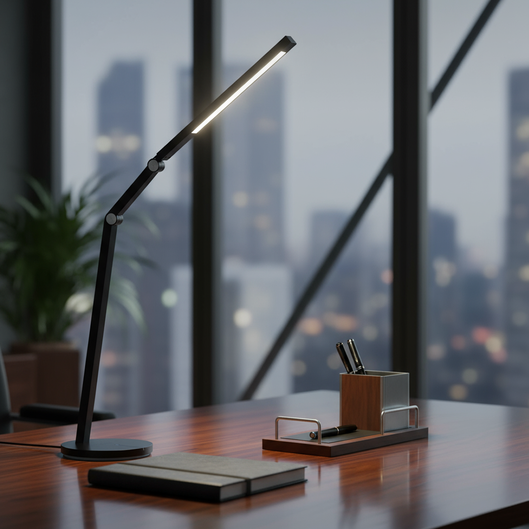 Rupert LED Desk Lamp Black - MTL020BLK
