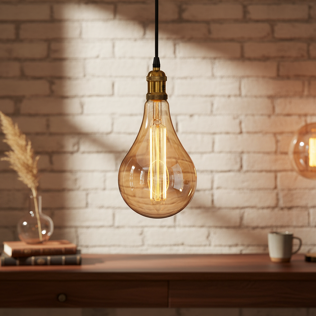Retro A165 Incandescent Filament Globe ES 240V 3.5W Gold Glass 1800K - 2080282758