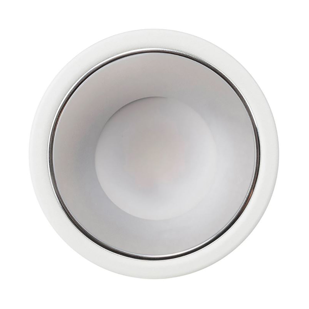 Buy Recessed LED Downlights Australia Round Recessed LED Downlight W82mm White Aluminium Chrome Insert 2 CCT - HV5529D2W-WC