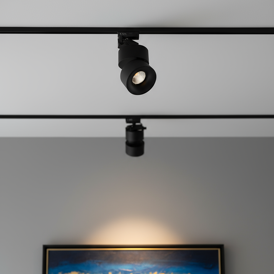 Tommy LED Track Spotlight 12W 3000K Black - SI TK/TOMMY/DIMM/BK