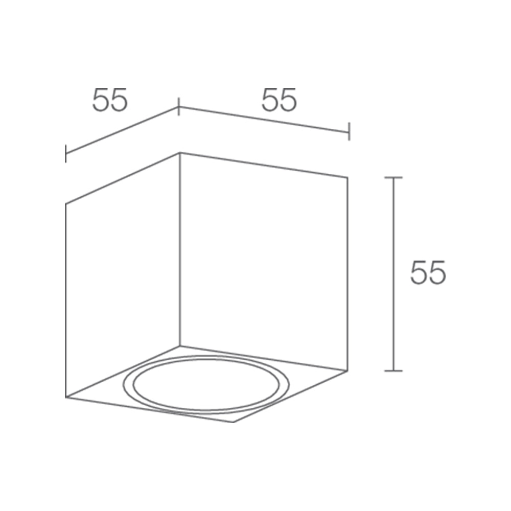 Buy Exterior Wall Lights Australia Cube W 1.0 Exterior Wall Light Aluminium 4000K - CU10329