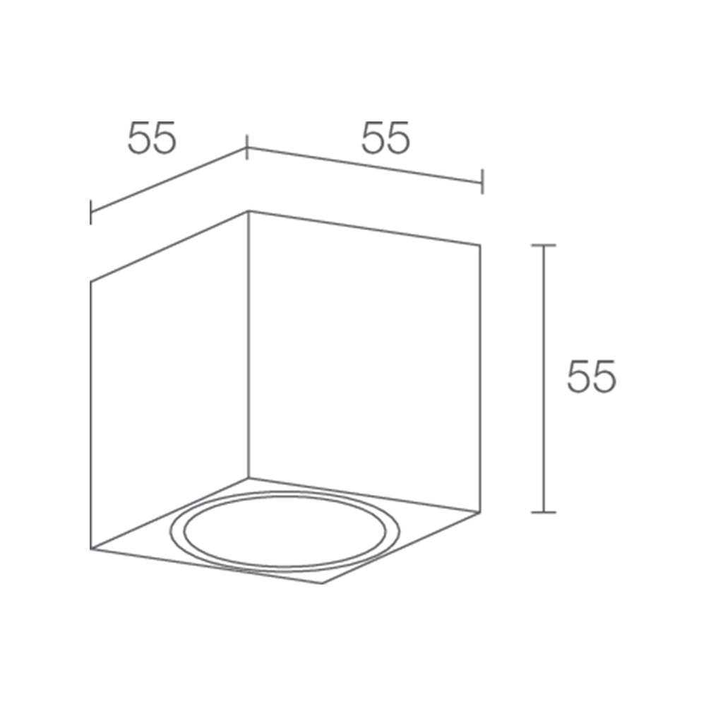 Buy Exterior Wall Lights Australia Cube W 1.1 Exterior Wall Light Tilted 20° Aluminium 4000K - CU1132