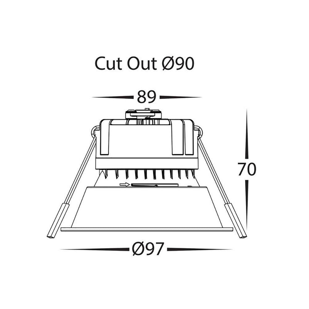 Buy Recessed LED Downlights Australia Round Recessed LED Downlight White Polycarbonate / Insert 3CCT - HV5528T-WW