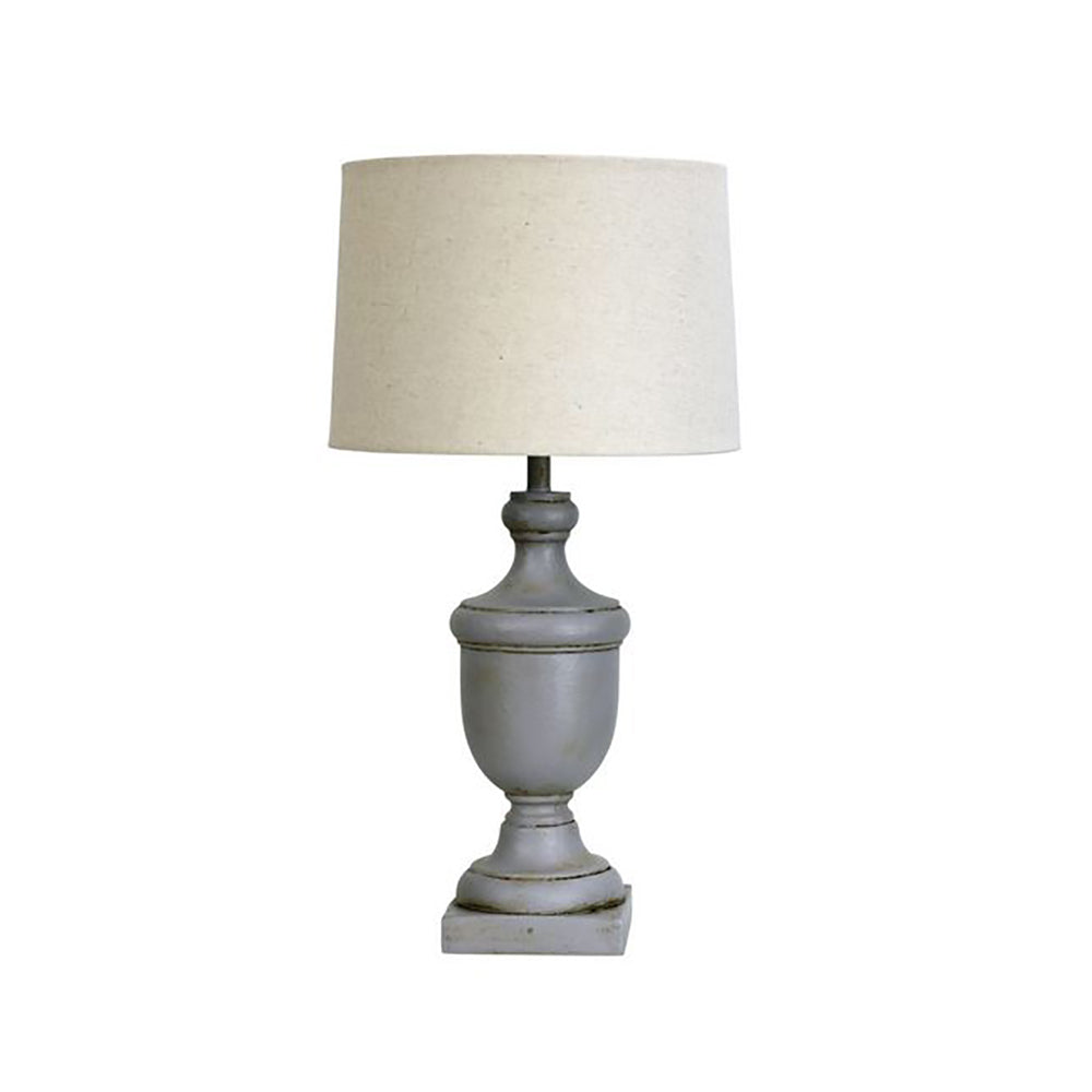 Buy Table Lamps Australia Stafford Table Lamp Natural Cotton Grey Resin - OL98877