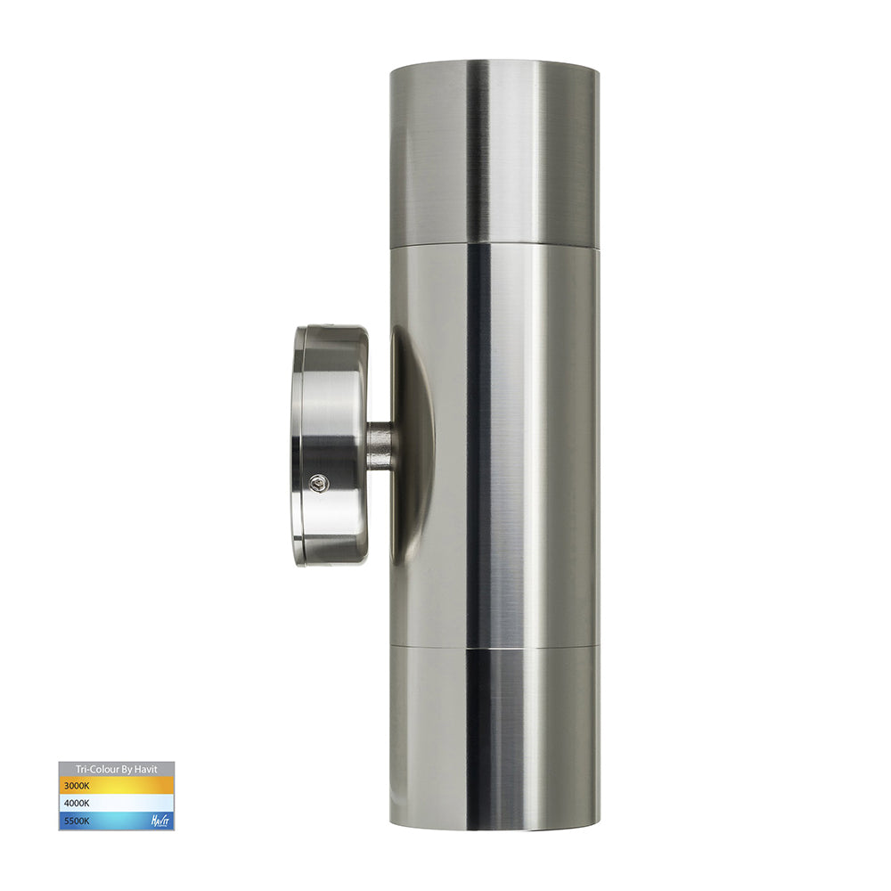 Buy Up / Down Wall Lights Australia Tivah Up & Down Wall 2 Lights 5W 316 Stainless Steel 3CCT - HV1007GU10T