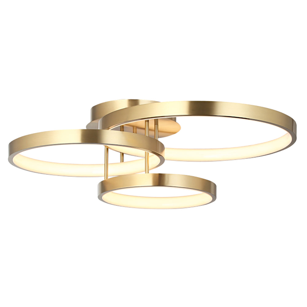 Zola Semi Flush Mount 3 Lights Gold 3000K - ZOLA3GLD