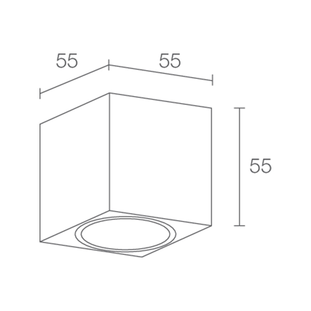 Buy Surface Mounted Downlights Australia Cube C 1.2 Surface Mounted Downlight Aluminium 5000K - CU12320