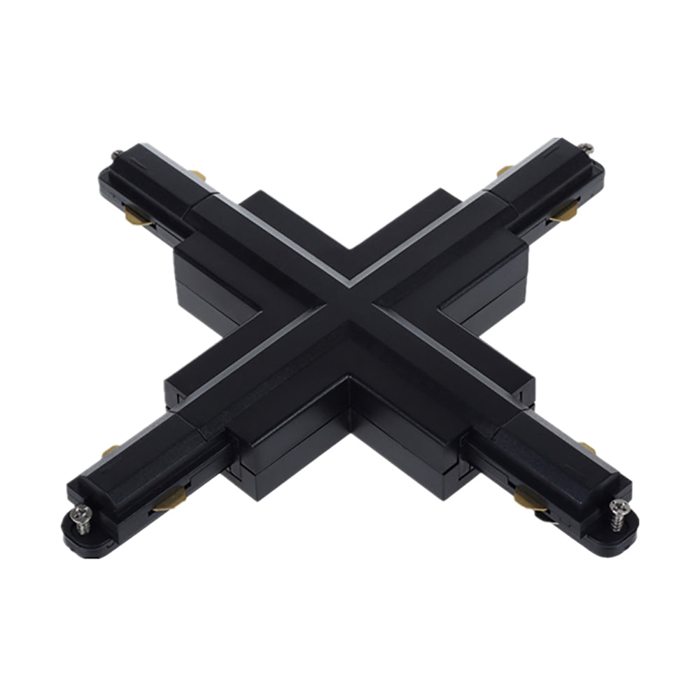 Buy Single Circuit Tracks & Accessories Australia Single Circuit Tracks & Accessorie Piece Connector 3 Wire Black Aluminium - TRK1BLCON5