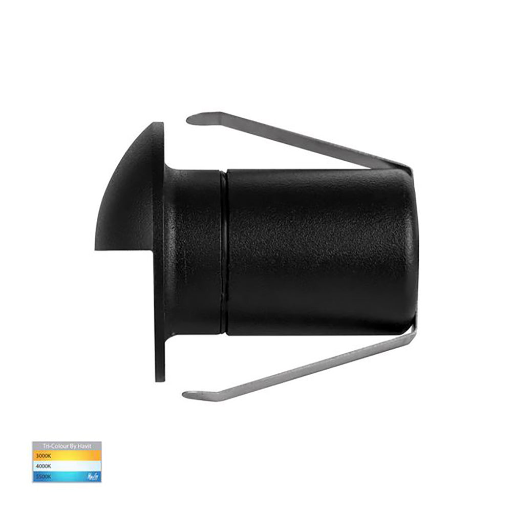 Buy Outdoor Step Lights Australia Outdoor Step Light W52mm 12V Black Aluminium 3CCT - HV2883T-BLK-12V