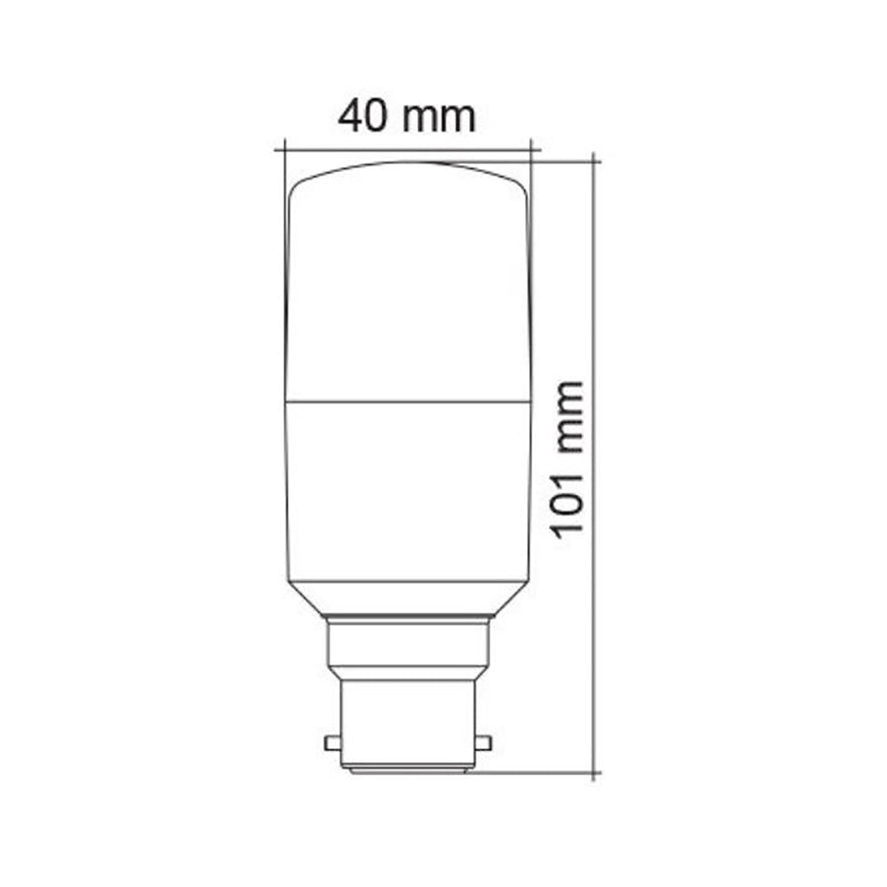 LT40 LED Globe 240V 7W BC Opal Polycarbonate 3CCT - LT407TC/B22