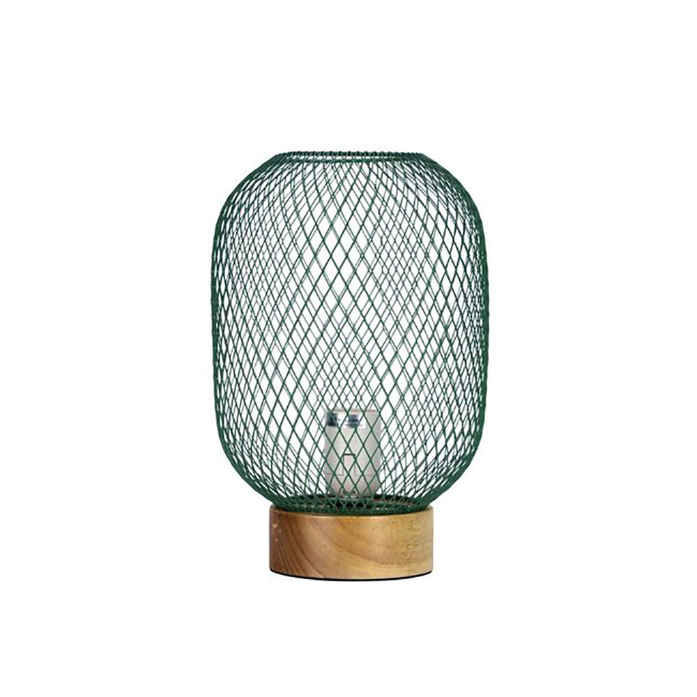 Buy Table Lamps Australia Tilda Table Lamp Green Metal Green Wood - OL90130GN