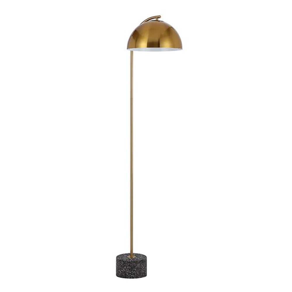 Ortez Floor Lamp Antique Gold Terrazzo Black Iron - ORTEZ FL-BKTRZAG