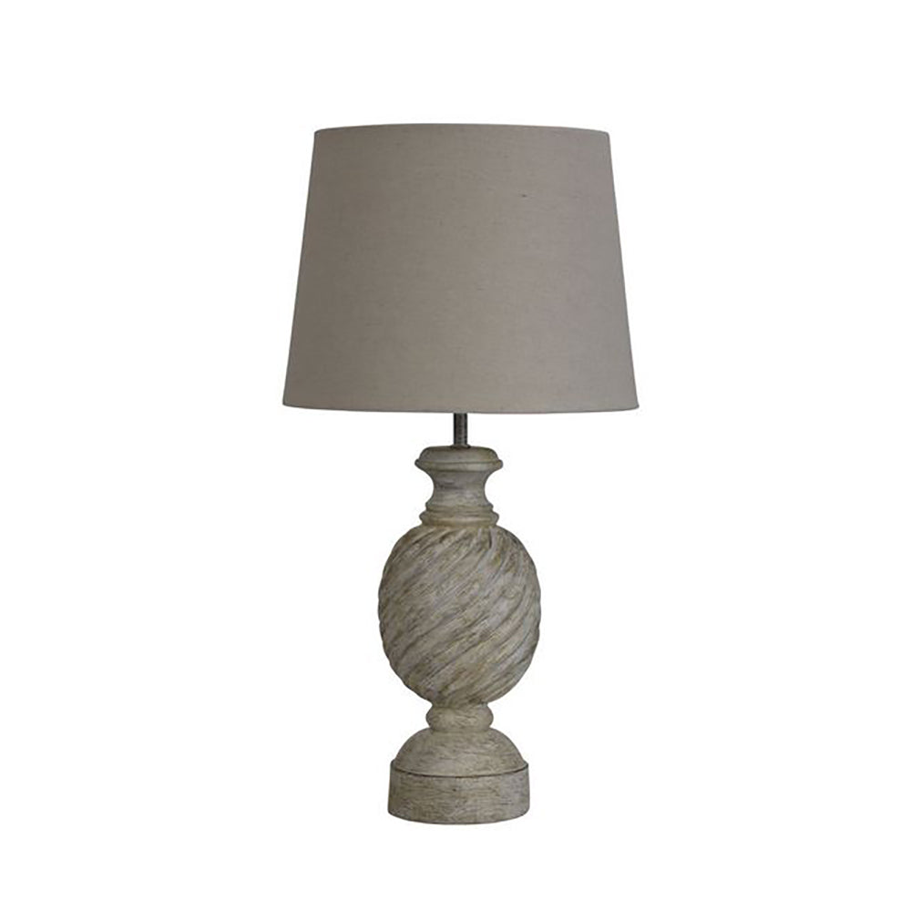 Buy Table Lamps Australia Carlisle Table Lamp Natural Cotton Brown Resin - OL98879