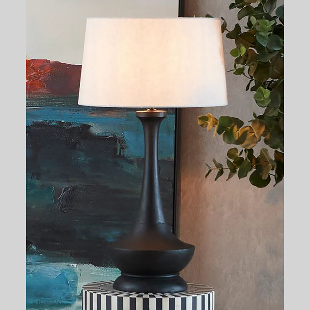 Peninsula Table Lamp 1 Light Black Timber - ZAF1016B
