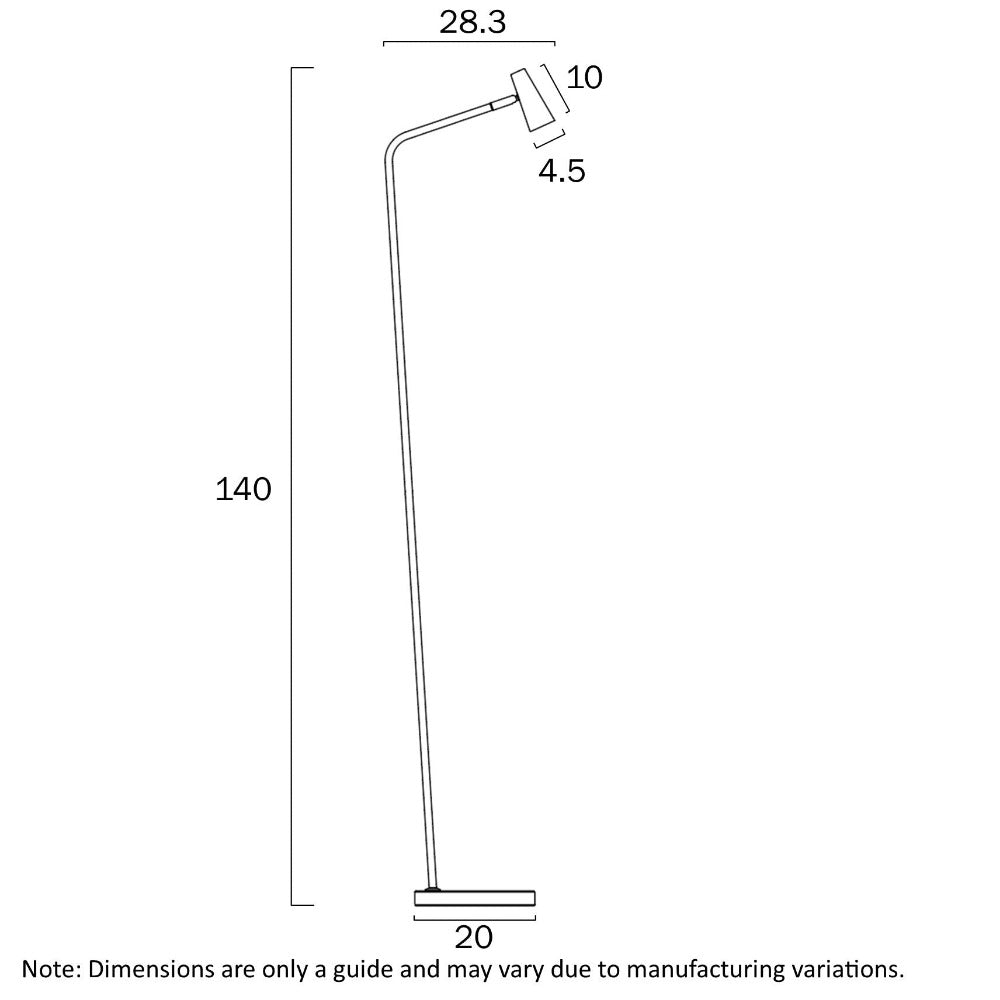 Buy Floor Lamps Australia BEXLEY Floor Lamp White 3000K - BEXLEY FL-WH