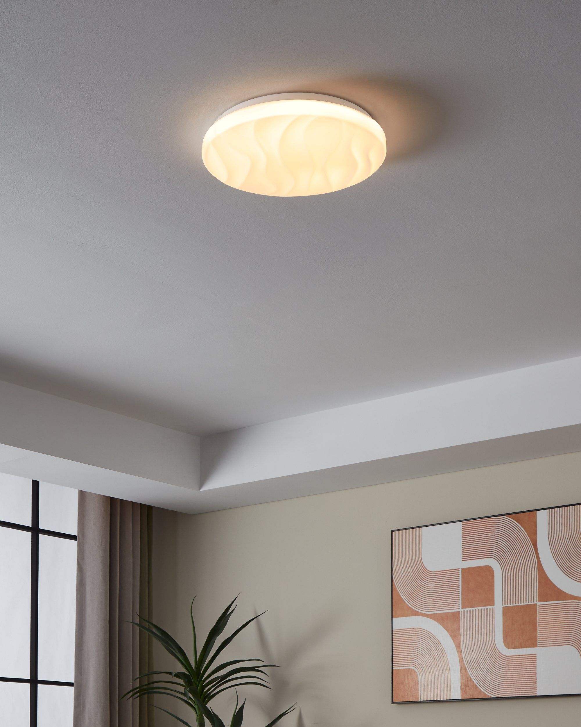 Wayed 330mm LED Oyster Light 17W Tri Colour White - 206384