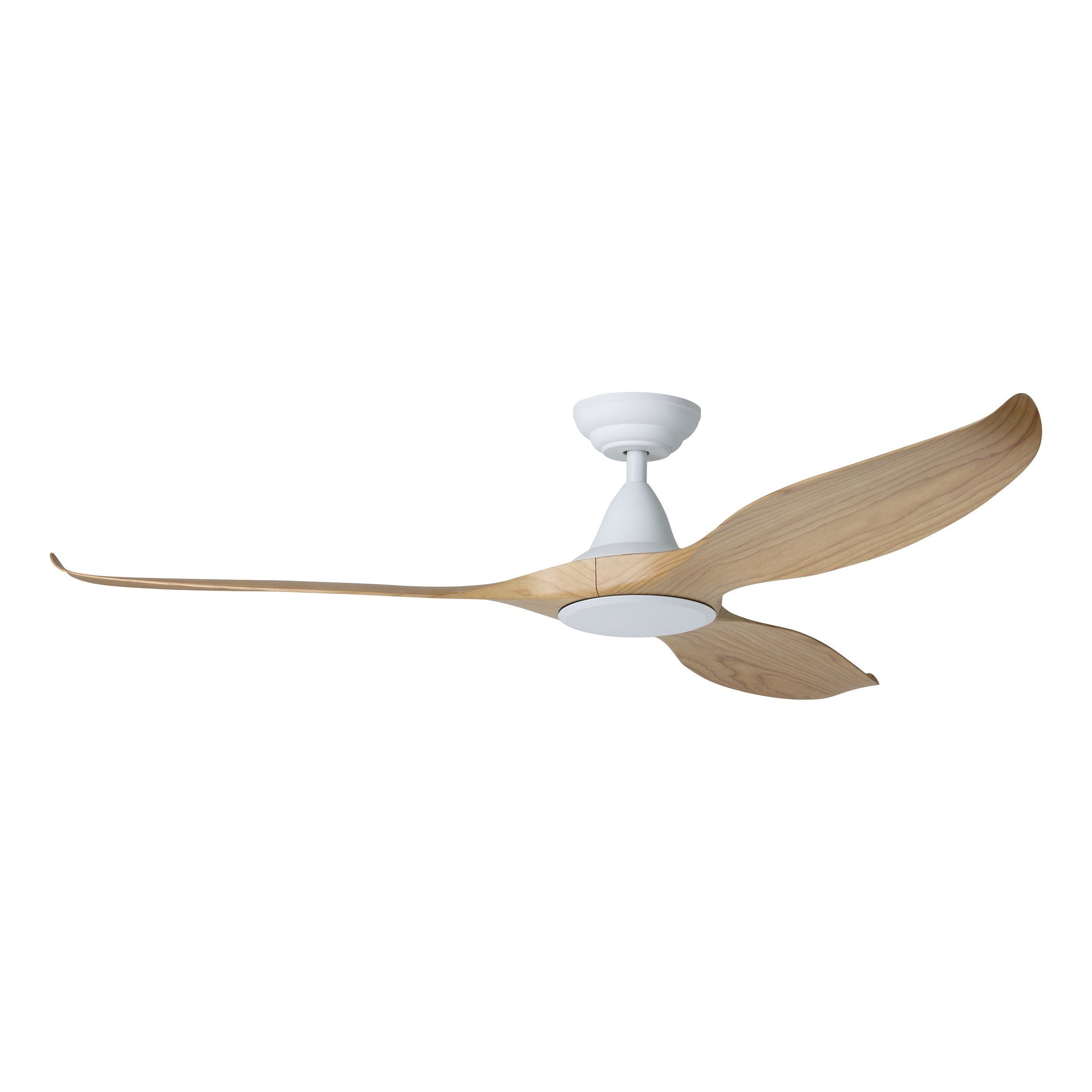 Noosa DC Ceiling Fan 60" Matte White & Blackbutt Blade With Remote - 20684916