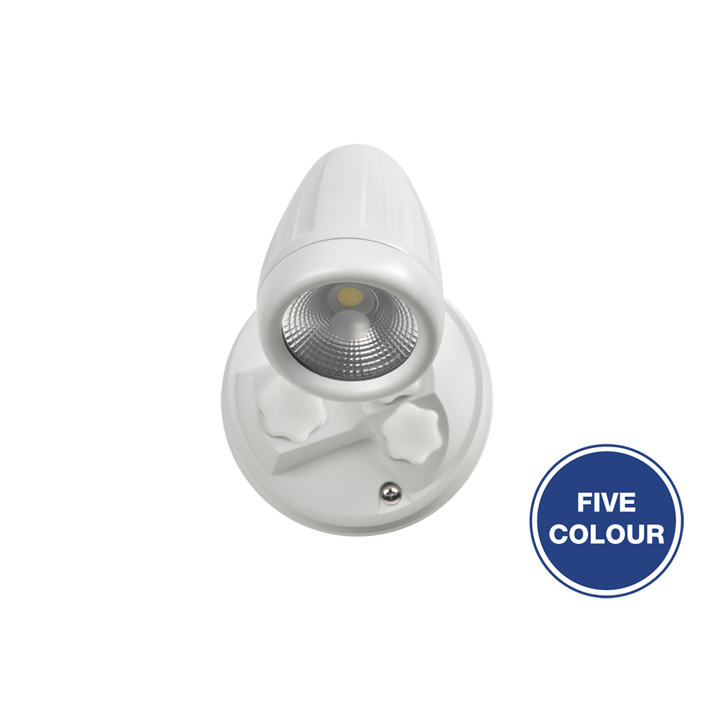 Buy Exterior Spotlights Australia Seculite V Exterior Spotlight 10W White Aluminium 5CCT - 201002