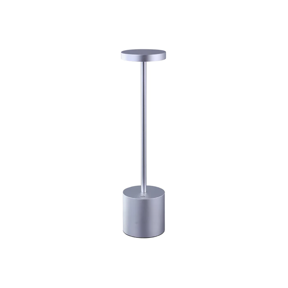 Portable Rechargeable LED Bar Table Lamp Silver Aluminum 3000K - LL-LED-24S