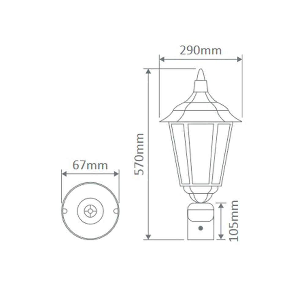 Buy Post Tops Australia Chester Post Top H570mm Burgundy Aluminium - 15088