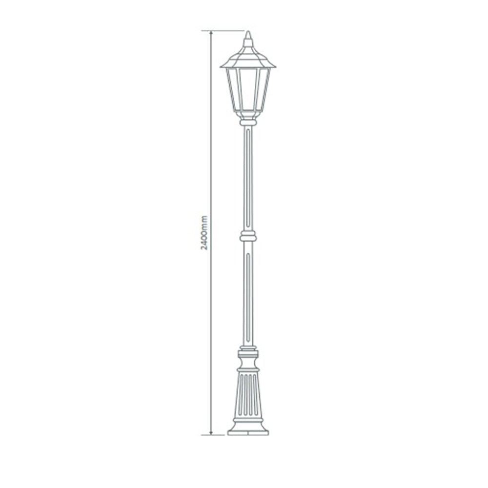 Buy Post Lights Australia Chester Post Light H2400mm White Aluminium - 15097