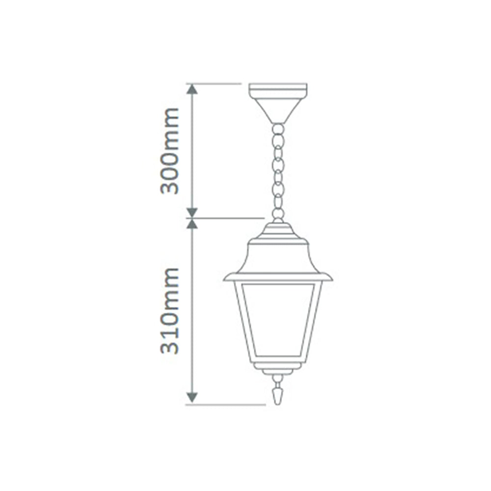 Buy Outdoor Pendant Lights Australia Paris Outdoor Pendant Light H610mm White Aluminium - 15115