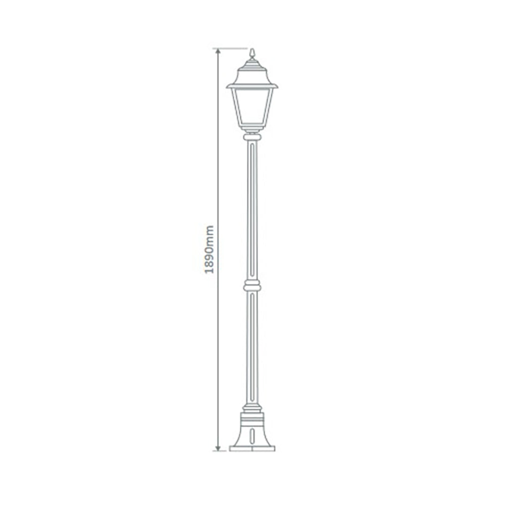 Buy Post Lights Australia Paris Post Light H1890mm White Aluminium - 15151