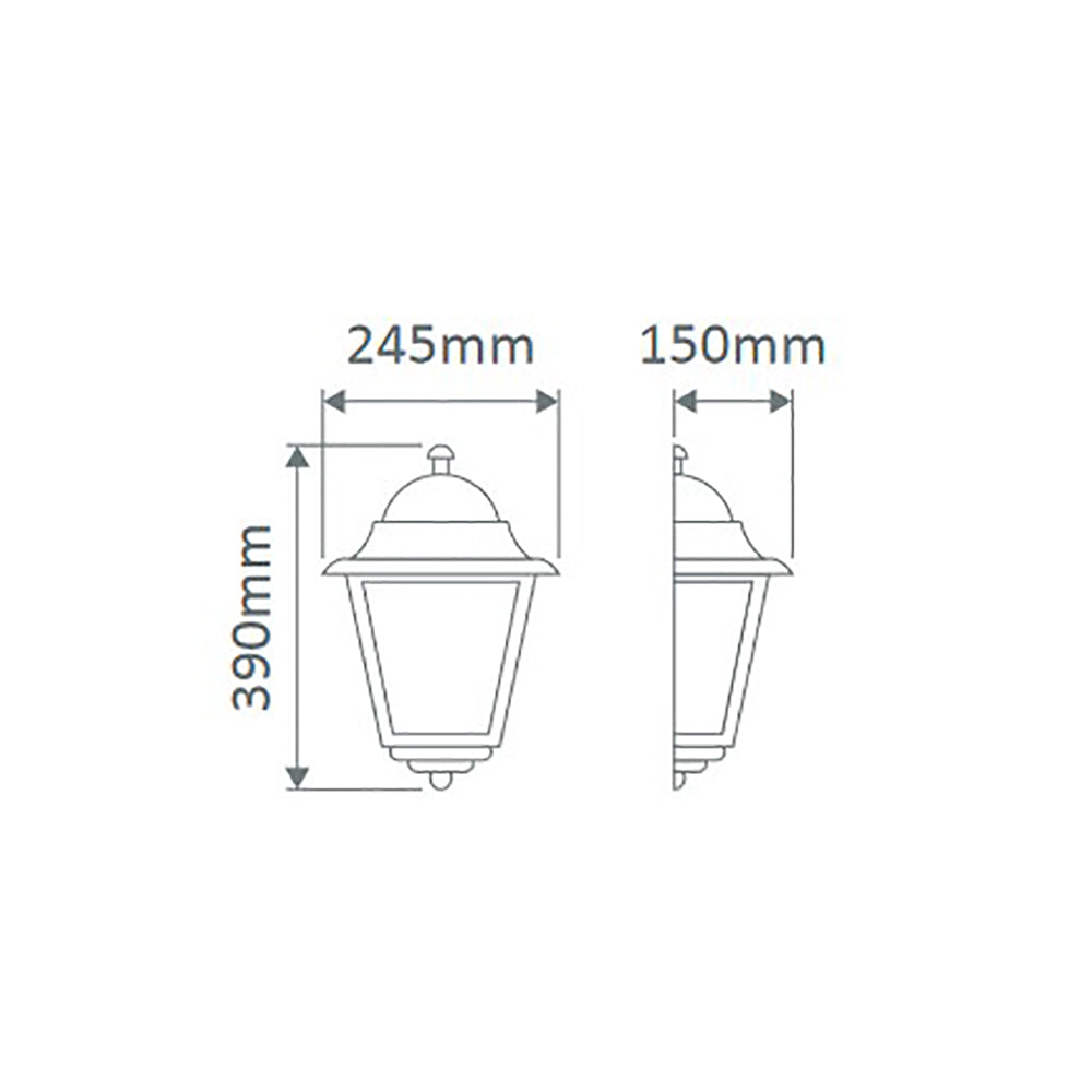 Buy Exterior Wall Lights Australia Paris Exterior Wall Light H390mm White Aluminium - 15181