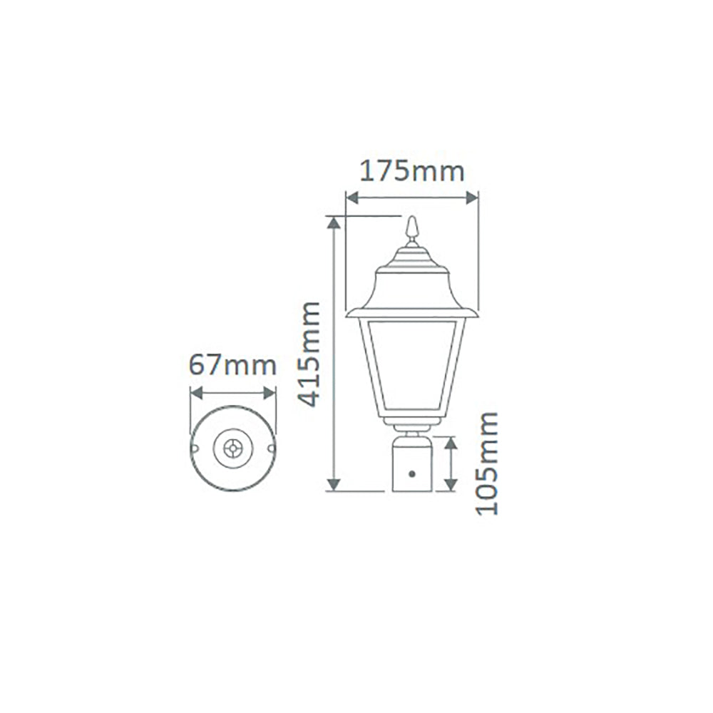 Buy Post Tops Australia Paris Post Top H415mm White Aluminium - 15187