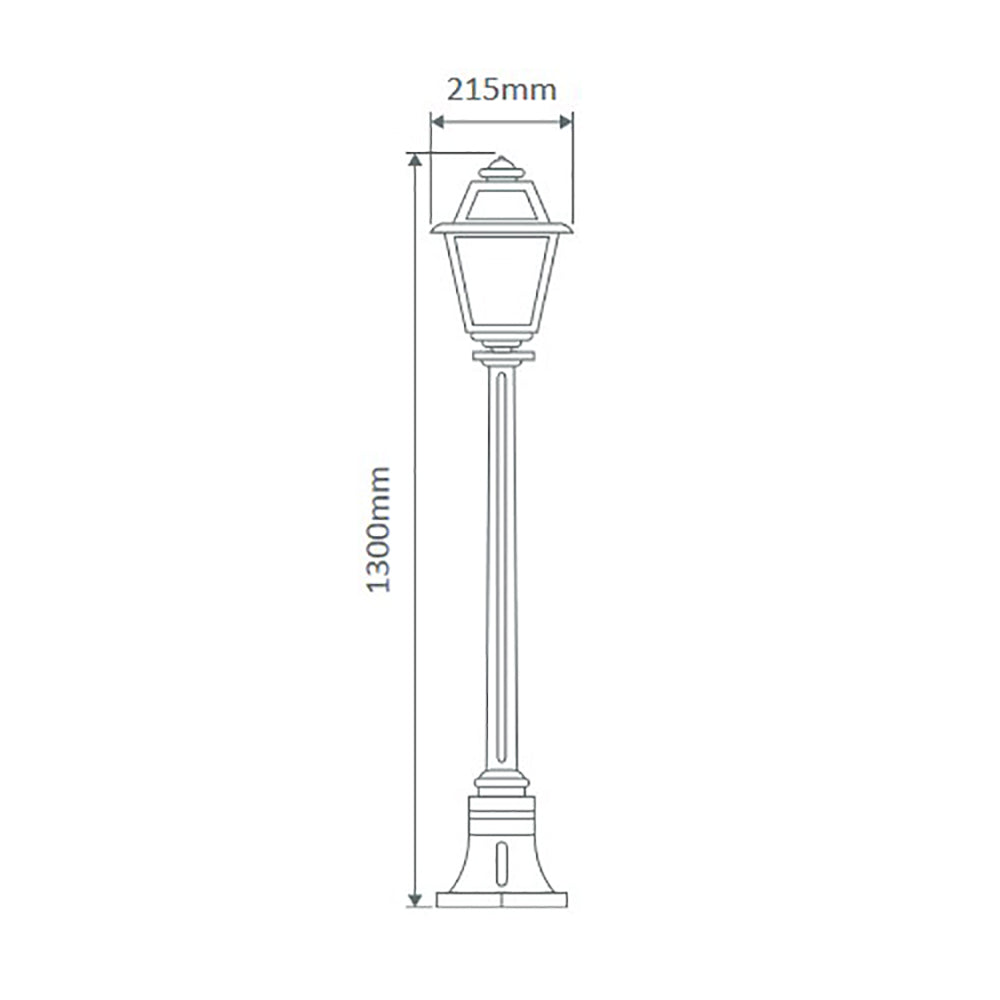 Buy Post Lights Australia Avignon Post Light H1300mm Burgundy Aluminium - 15214