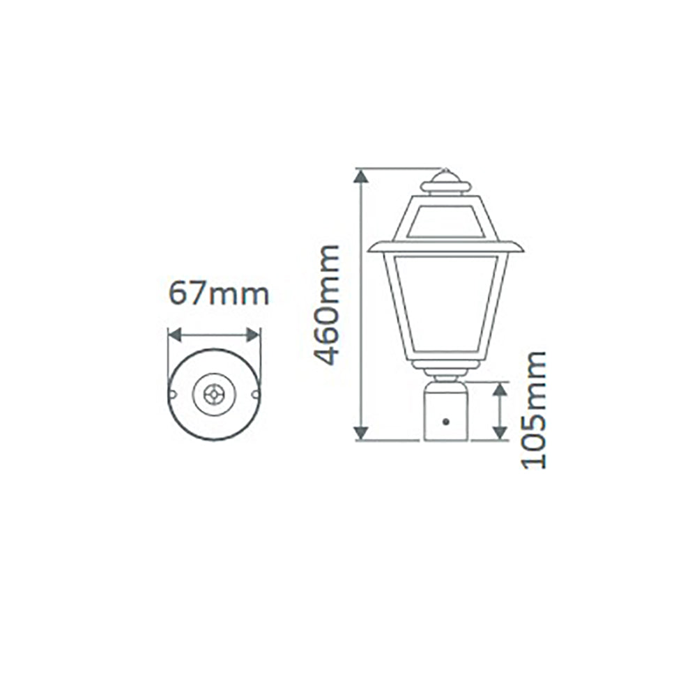 Buy Post Tops Australia Avignon Post Top H460mm White Aluminium - 15259