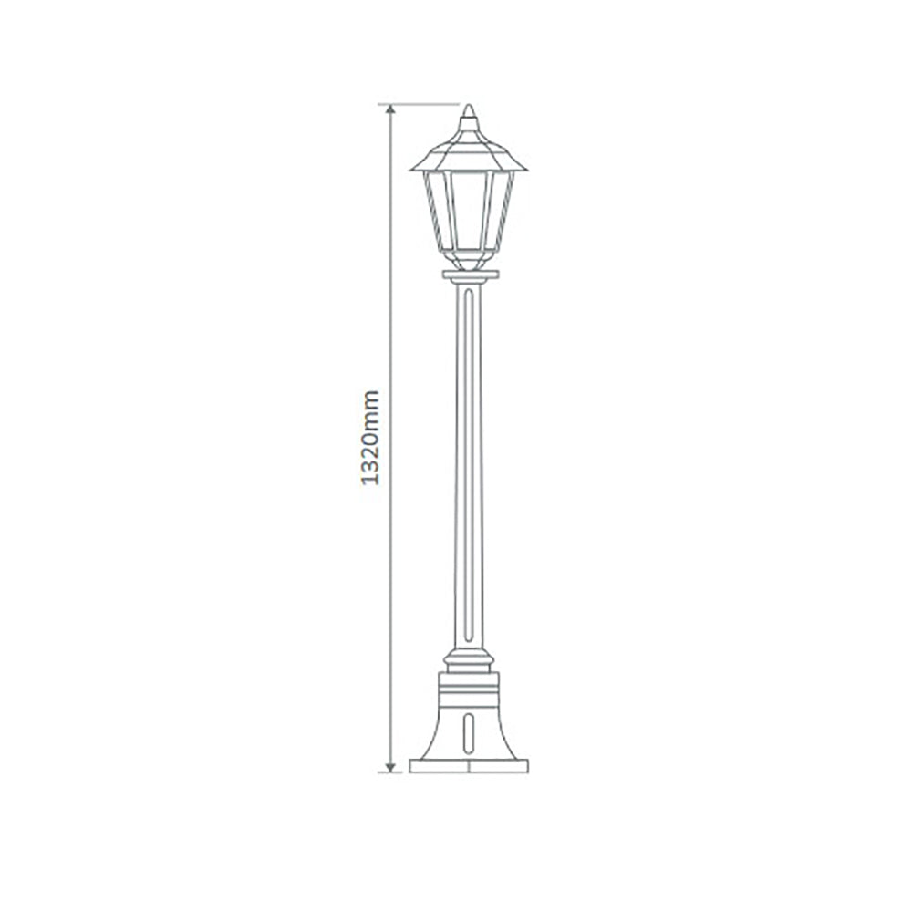 Buy Post Lights Australia Turin Post Light H1320mm White Aluminium - 15439