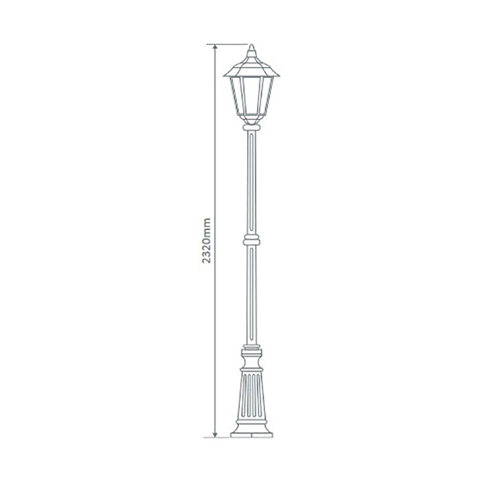 Buy Post Lights Australia Turin Post Light H2320mm Burgundy Aluminium - 15460