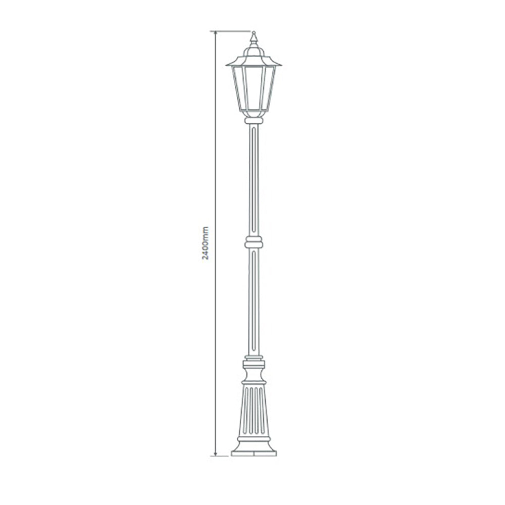 Buy Post Lights Australia Turin Post Light H2400mm White Aluminium - 15517