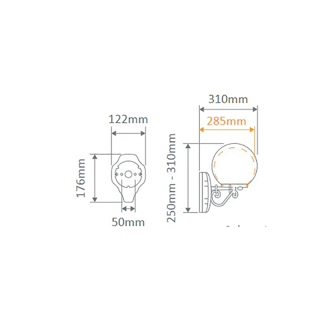 Buy Exterior Wall Lights Australia Siena Exterior Wall Light W200mm White Aluminium - 15571