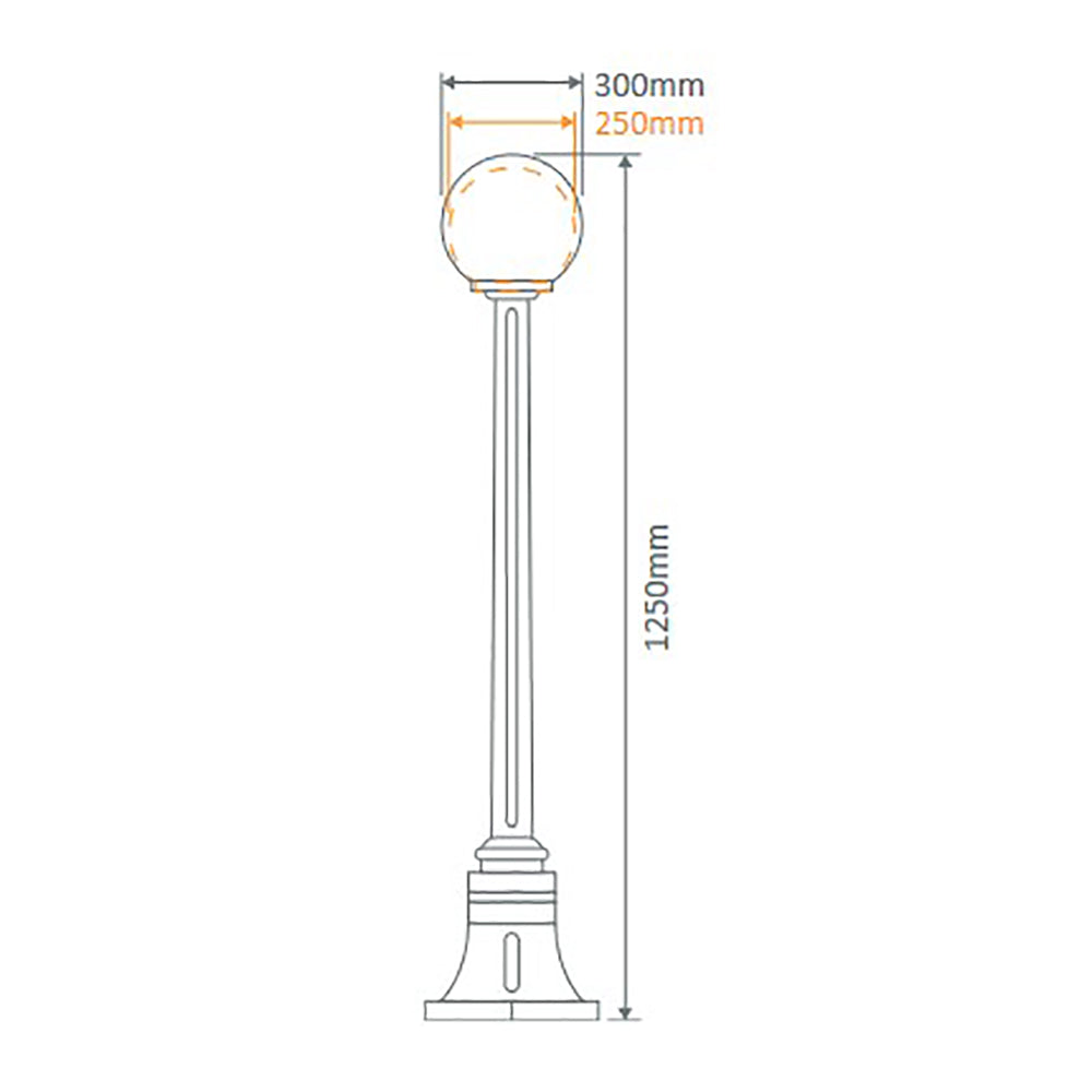 Buy Post Lights Australia Siena Post Light H1250mm W250mm Green Aluminium - 15581