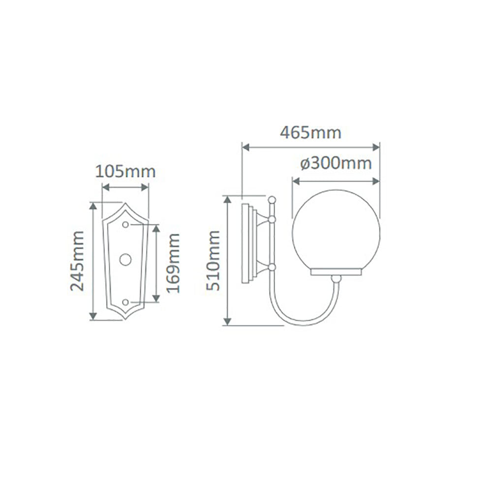 Buy Exterior Wall Lights Australia Lisbon Exterior Wall Light Up Bracket W300mm White Aluminium - 15673