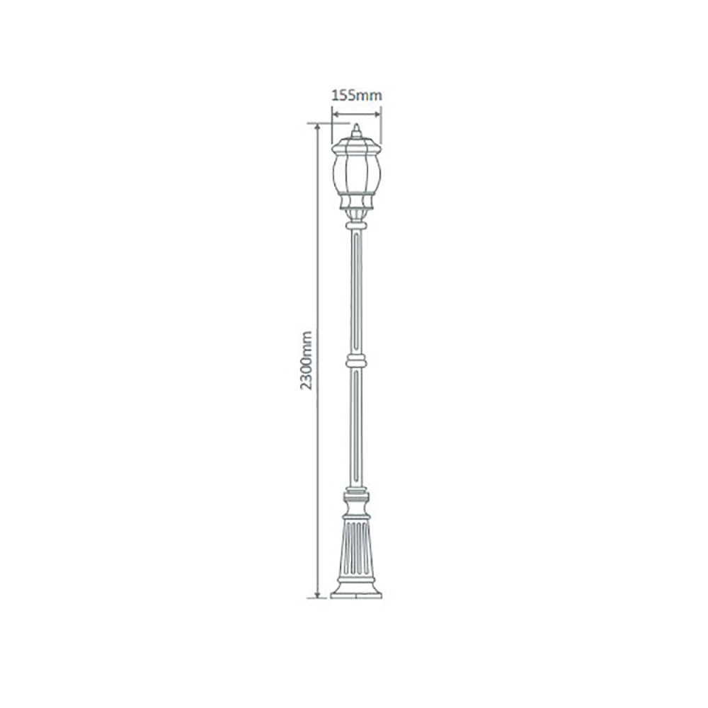 Buy Post Lights Australia Vienna Post Light H2300mm Burgundy Aluminium - 15928