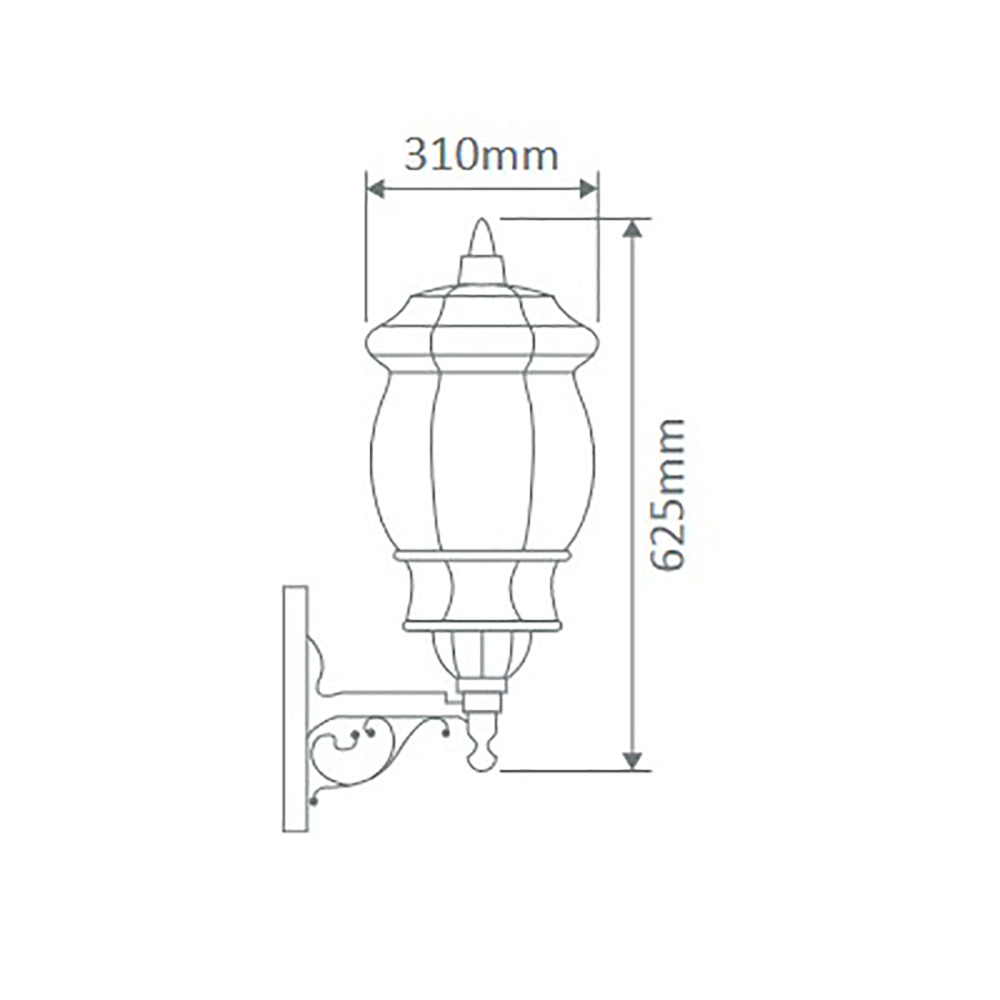 Buy Wall Sconce Australia Vienna Wall Sconce Up Bracket H625mm White Aluminium - 15991