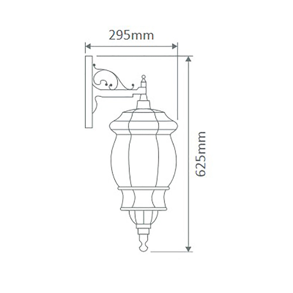 Buy Wall Sconce Australia Vienna Wall Sconce Down Bracket H625mm White Aluminium - 15997