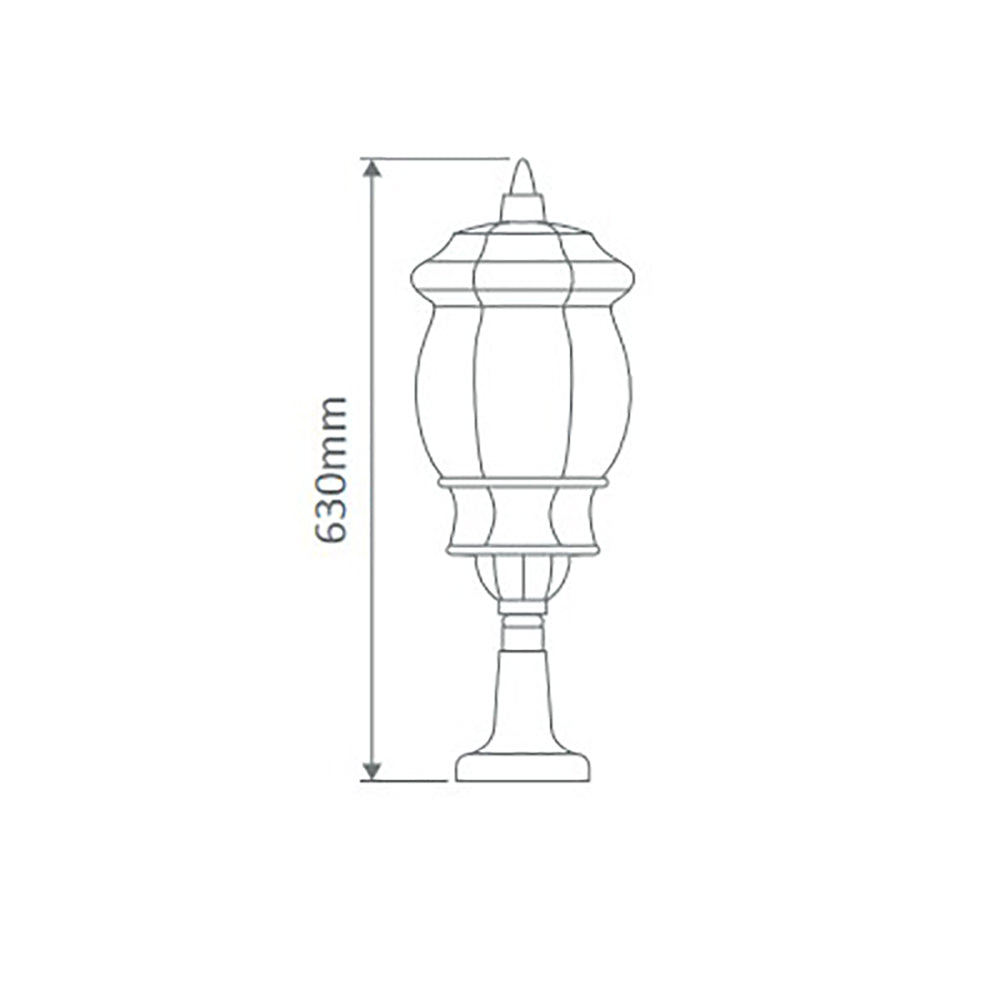 Buy Pillar & Pedestal Lights Australia Vienna Pillar & Pedestal Light H630mm White Aluminium - 16003