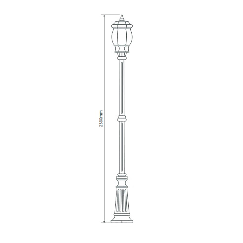 Buy Post Lights Australia Vienna Post Light H2380mm White Aluminium - 16015