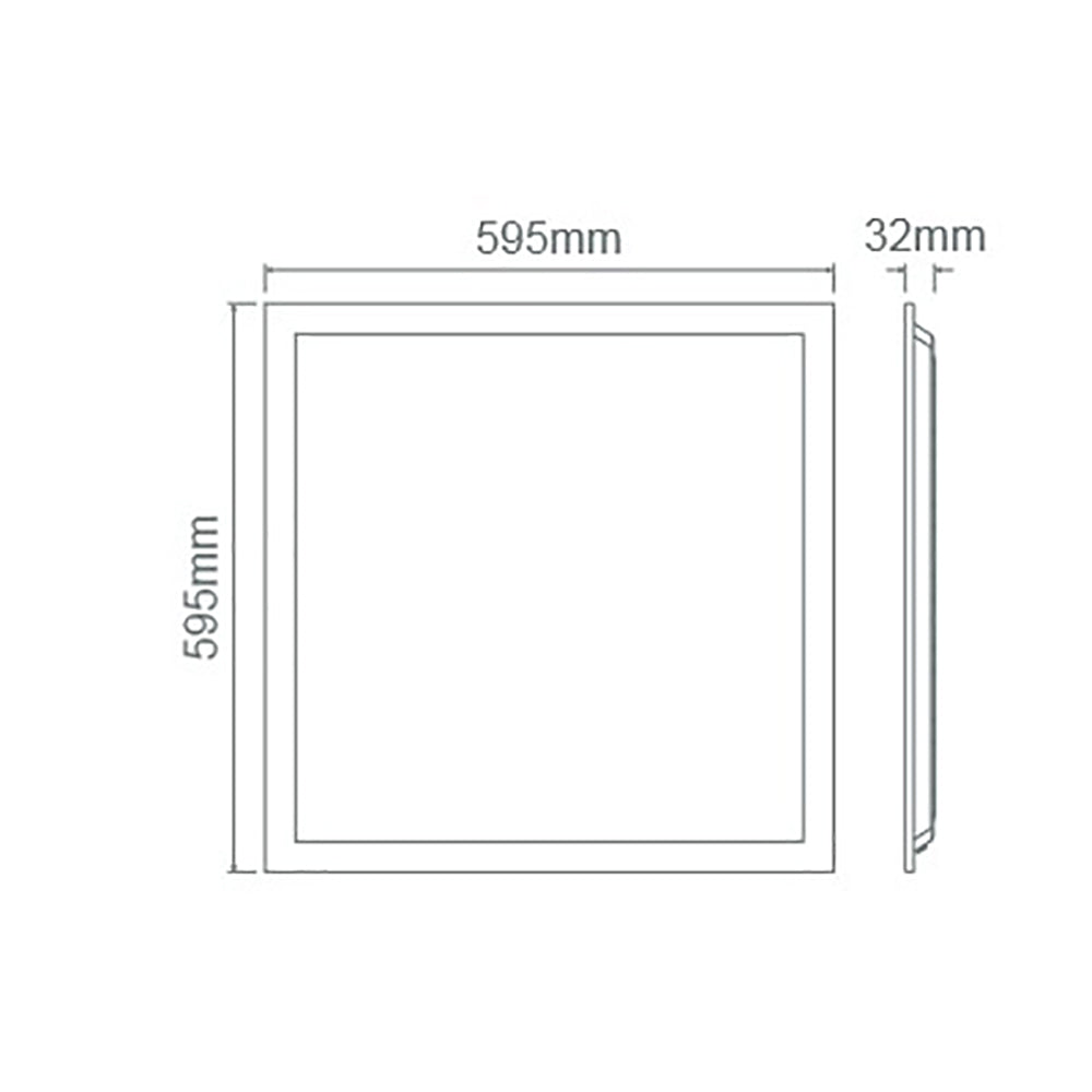 Square Panel Frame W595mm White - 19343