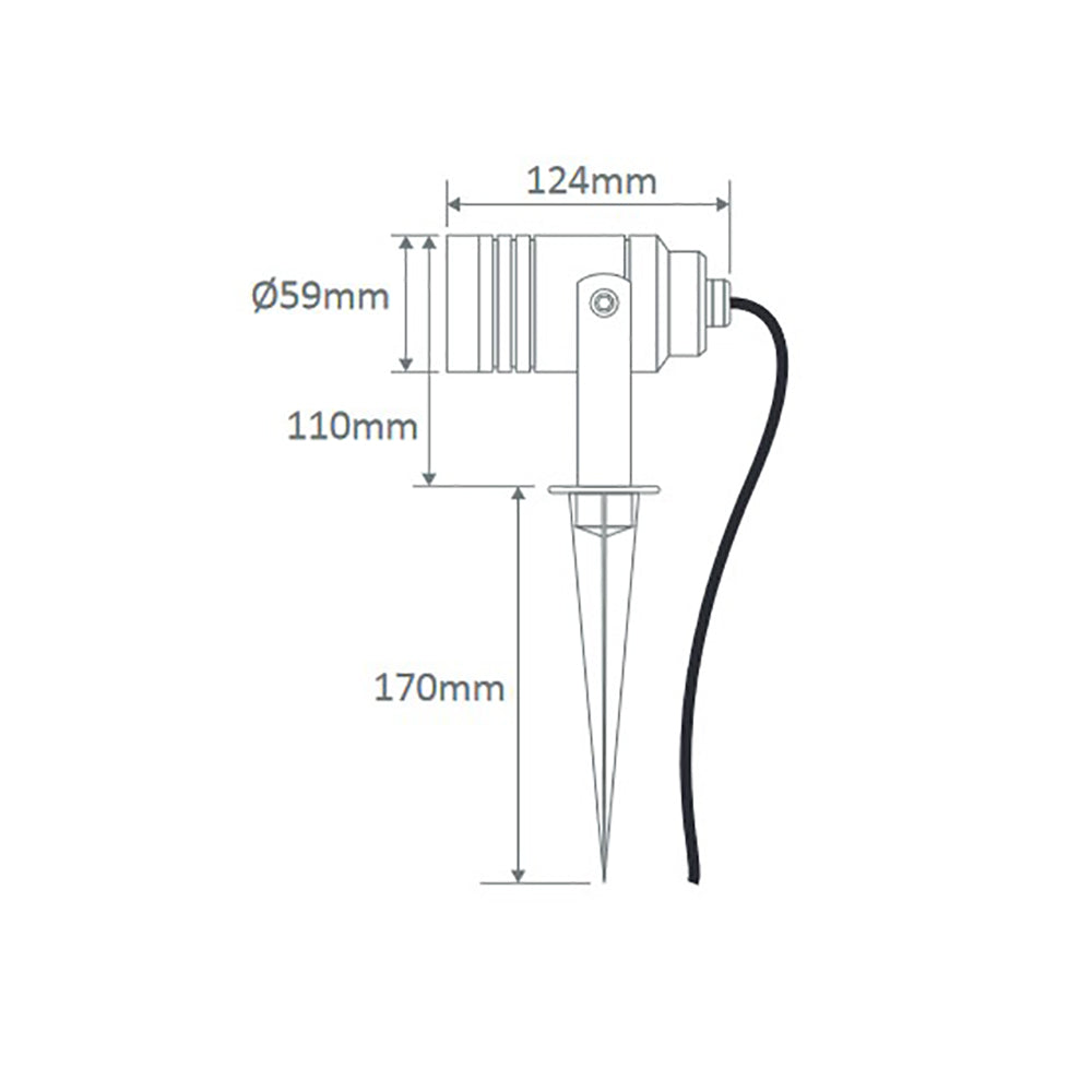 Buy Spike Lights Australia Elite Spike Light 12V Aluminium 3000K - 19501