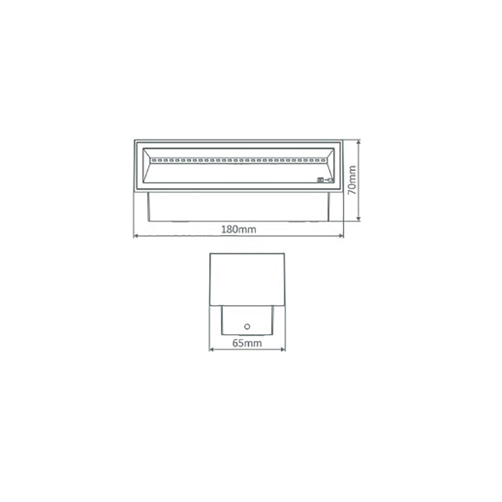 Buy Up / Down Wall Lights Australia Block Up & Down Wall 2 Lights 12W Dark Grey Aluminium 5000K - 19563