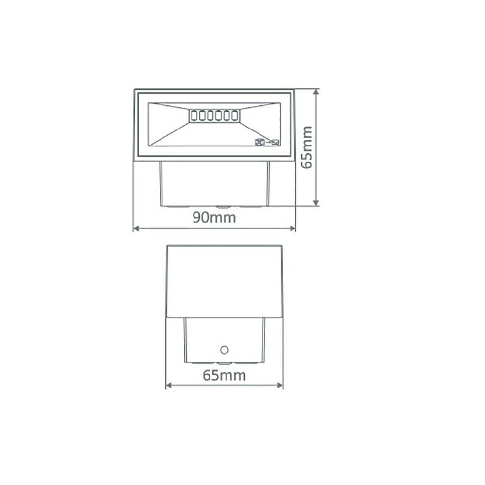 Buy Up / Down Wall Lights Australia Block Up & Down Wall 2 Lights 6W Silver Aluminium 3000K - 19570