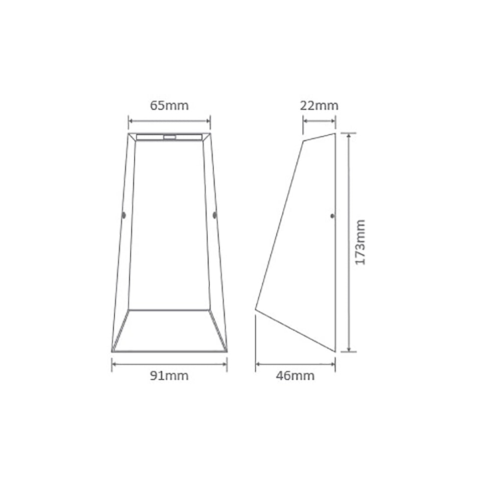 Iwave Up & Down Wall 2 Lights Dark Grey Aluminium 5000K - 19575