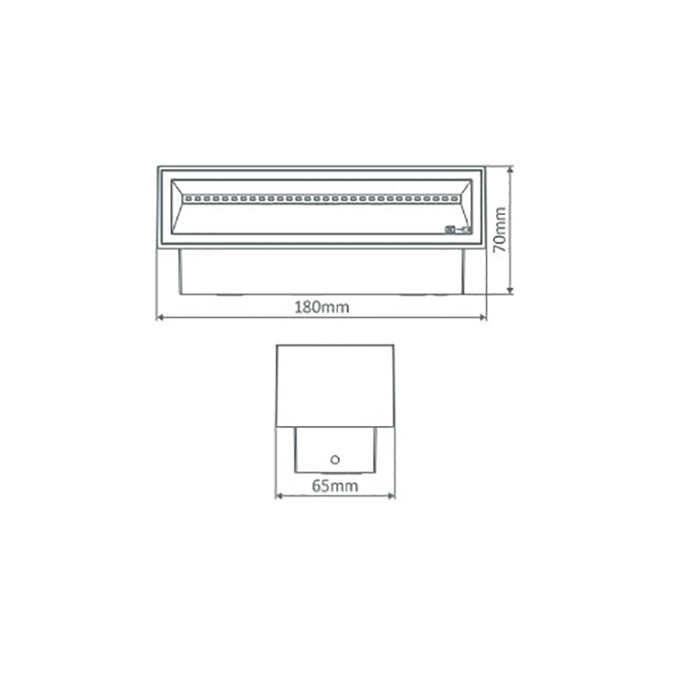 Buy Up / Down Wall Lights Australia Block Up & Down Wall 2 Lights 12W Silver Aluminium 5000K - 19577